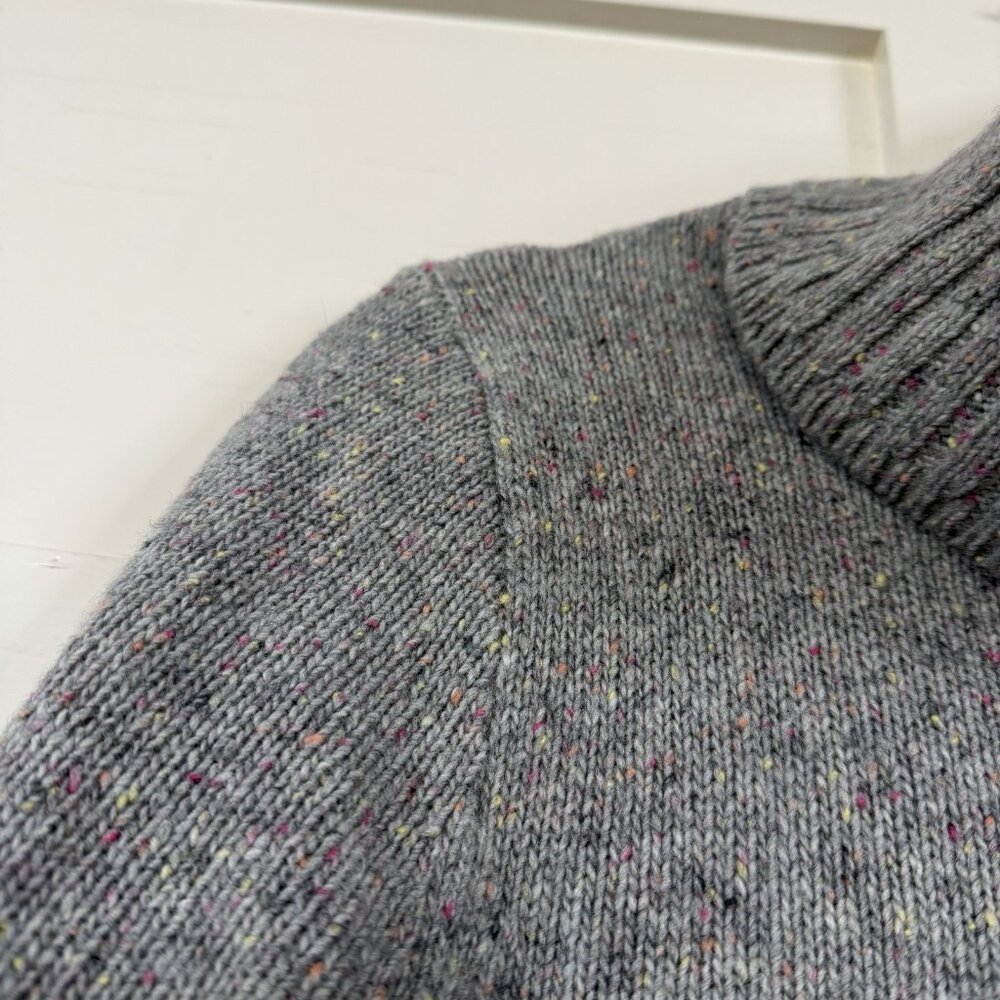 J. Crew Gray Donegal Speckled Lambswool Knit Turtleneck Sweater‎ S Small - Picture 4 of 8